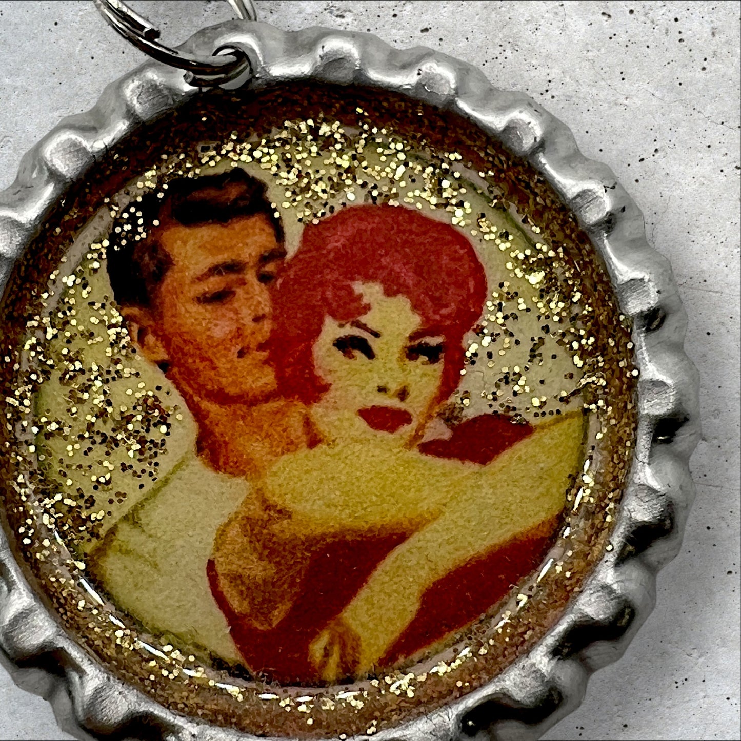 Pulp Fiction “Hotrod Sinners” Mismatched Bottle Cap Earrings