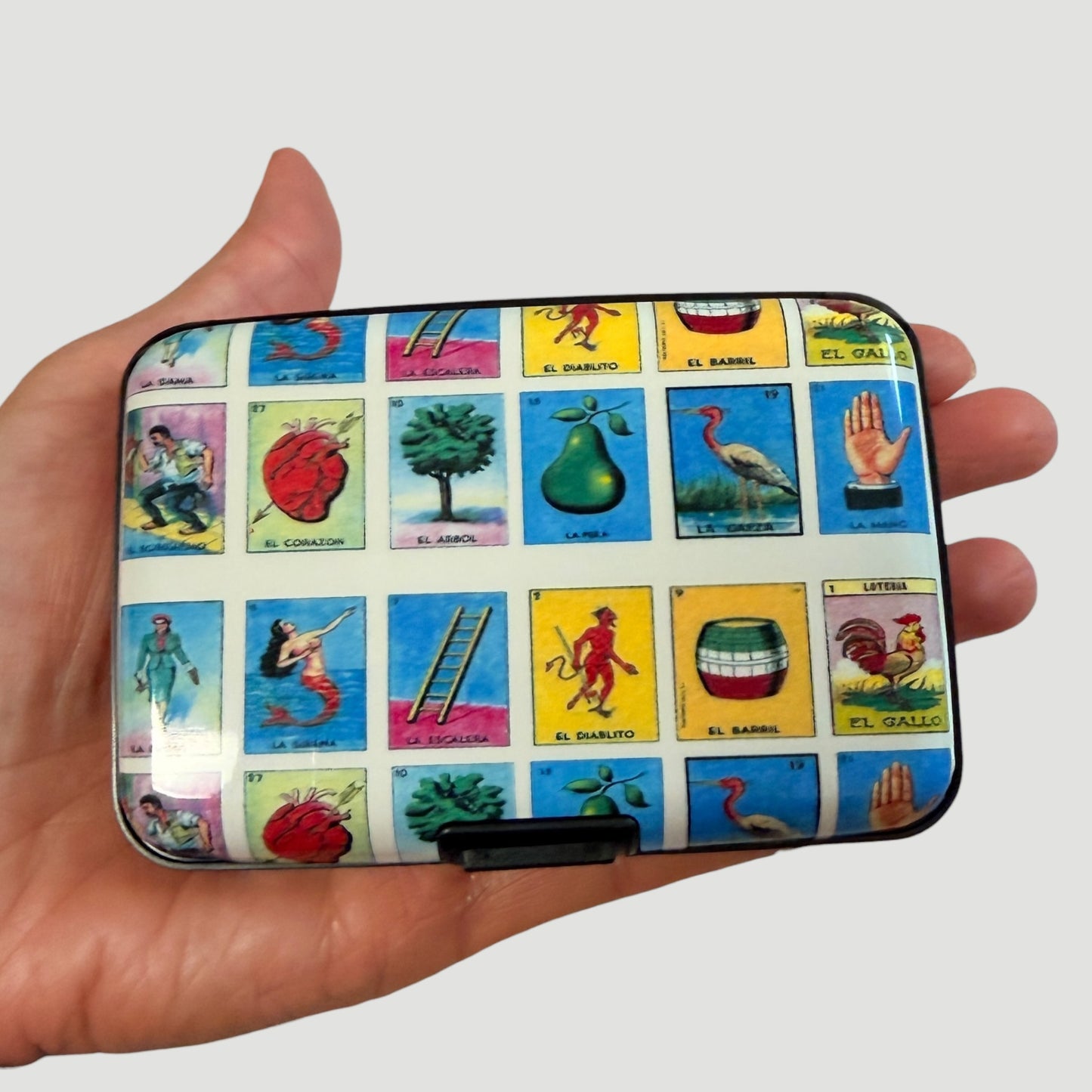 Mexican Bingo Card Holder Wallet Accordion Credit Card Case Organizer