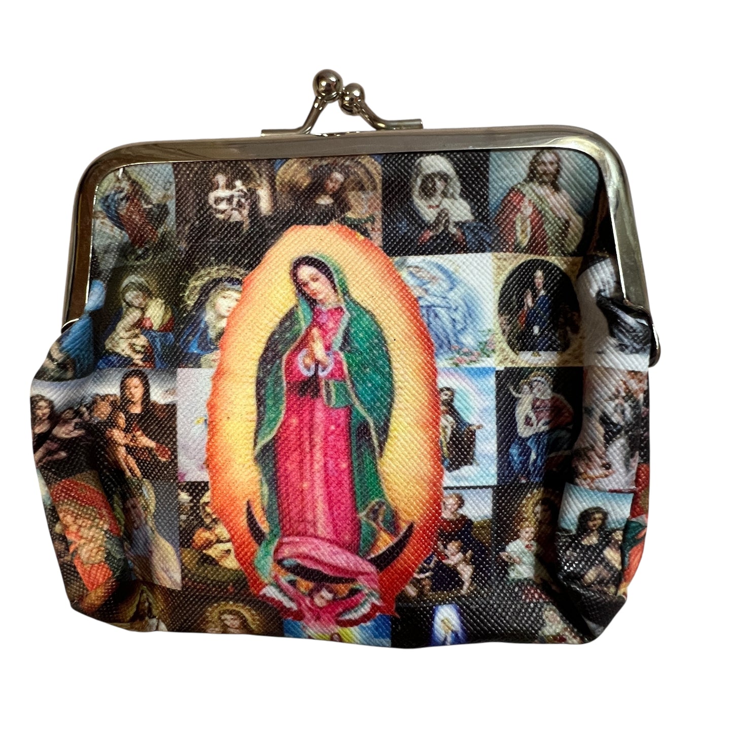 Virgen de Guadalupe Coin Purse – Catholic Kiss Lock Change Wallet 4x4
