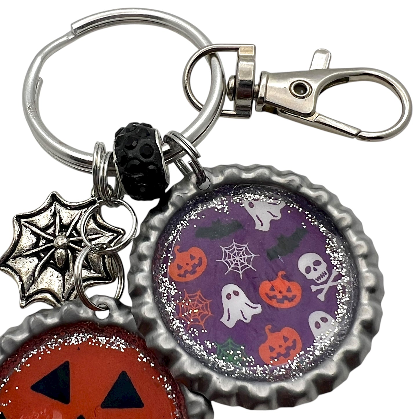 Halloween Bottle Cap Keychain