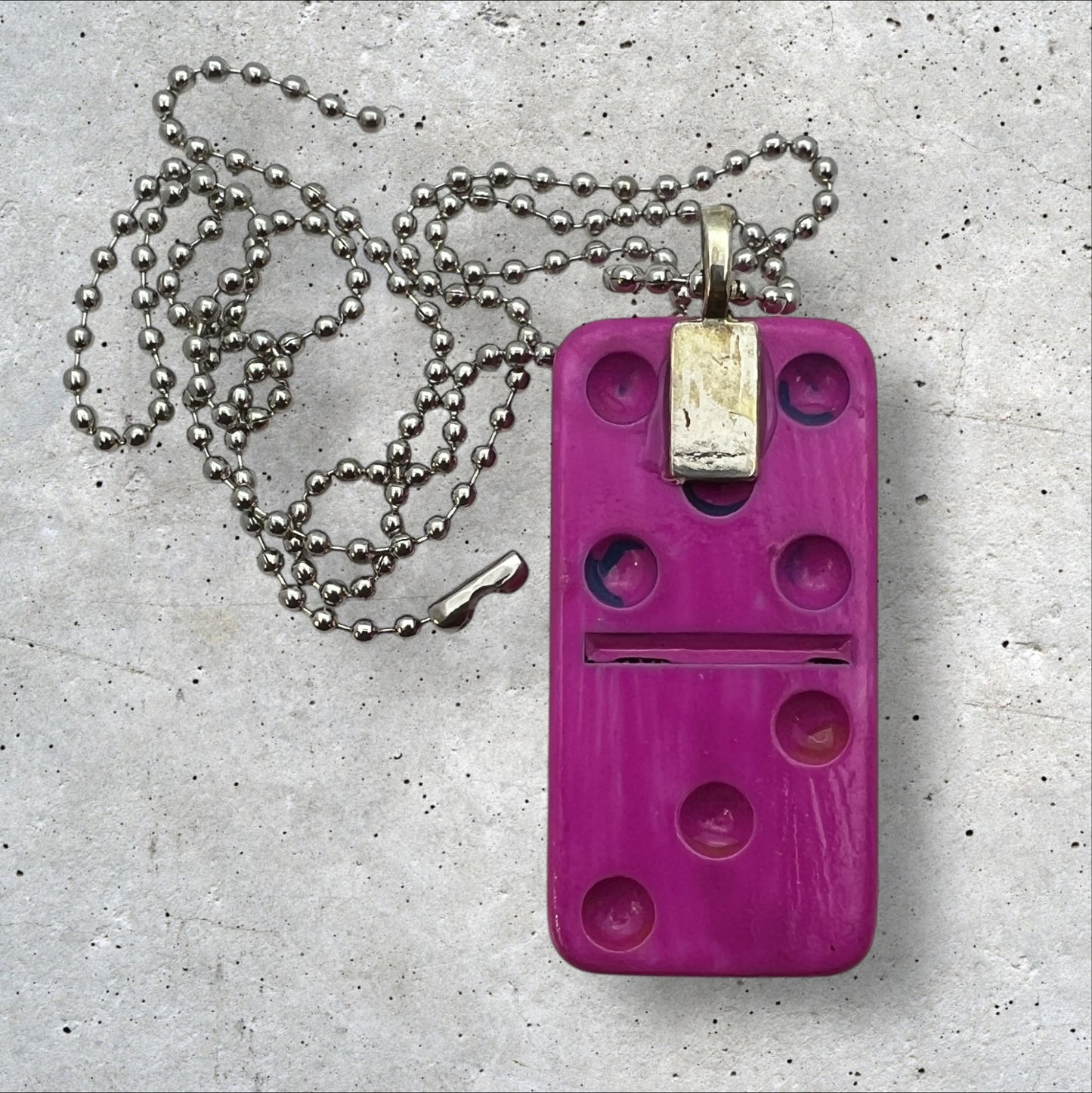 Frida Kahlo with Cigarette Upcycled Domino Pendant Necklace