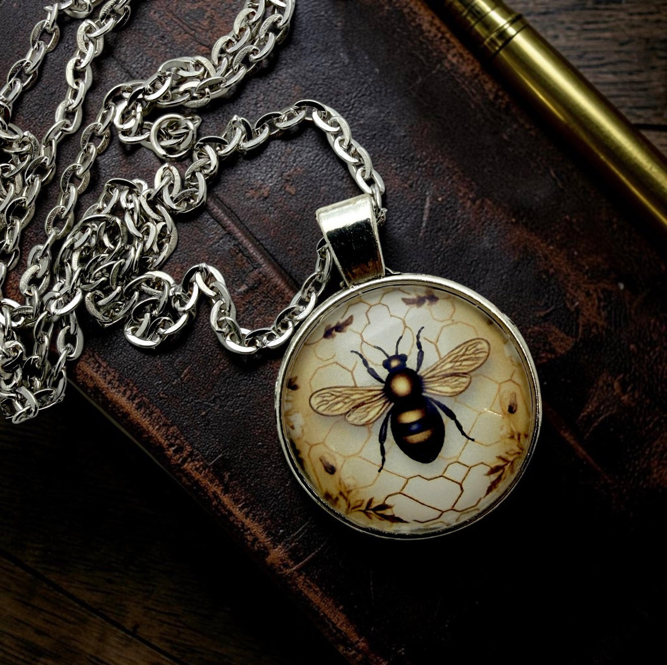 Honey Bee Pendant Necklace