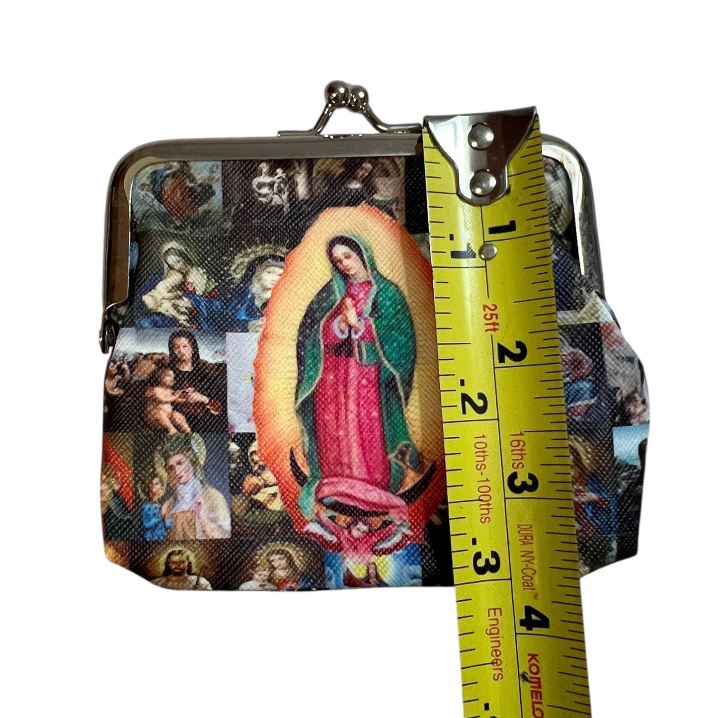 Virgen de Guadalupe Coin Purse – Catholic Kiss Lock Change Wallet 4x4