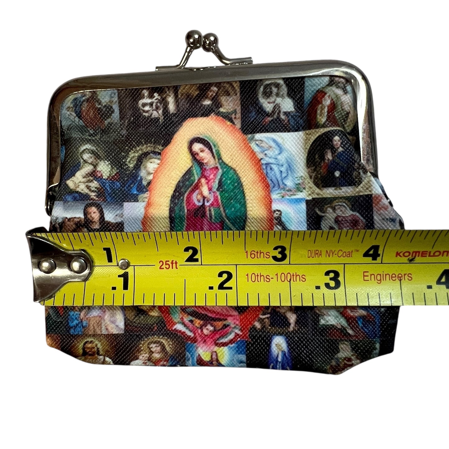 Virgen de Guadalupe Coin Purse – Catholic Kiss Lock Change Wallet 4x4
