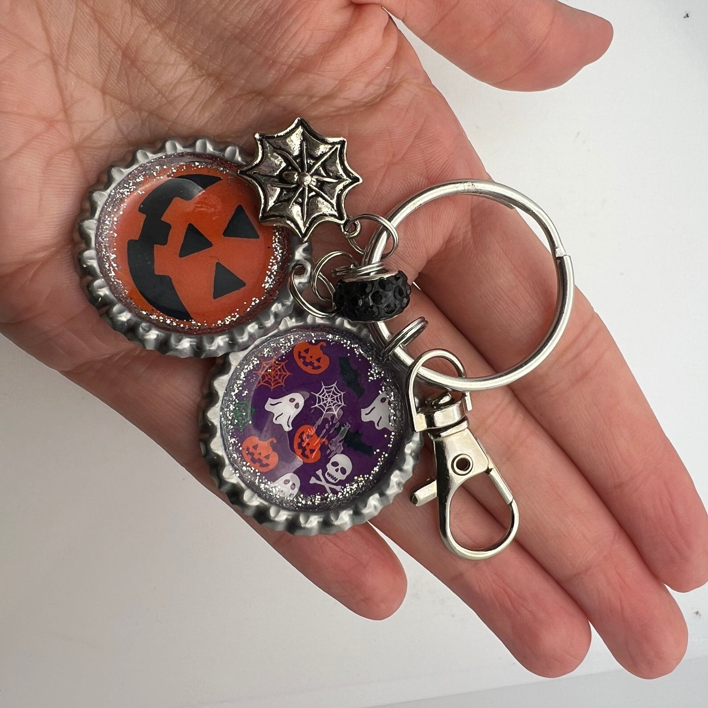 Halloween Bottle Cap Keychain