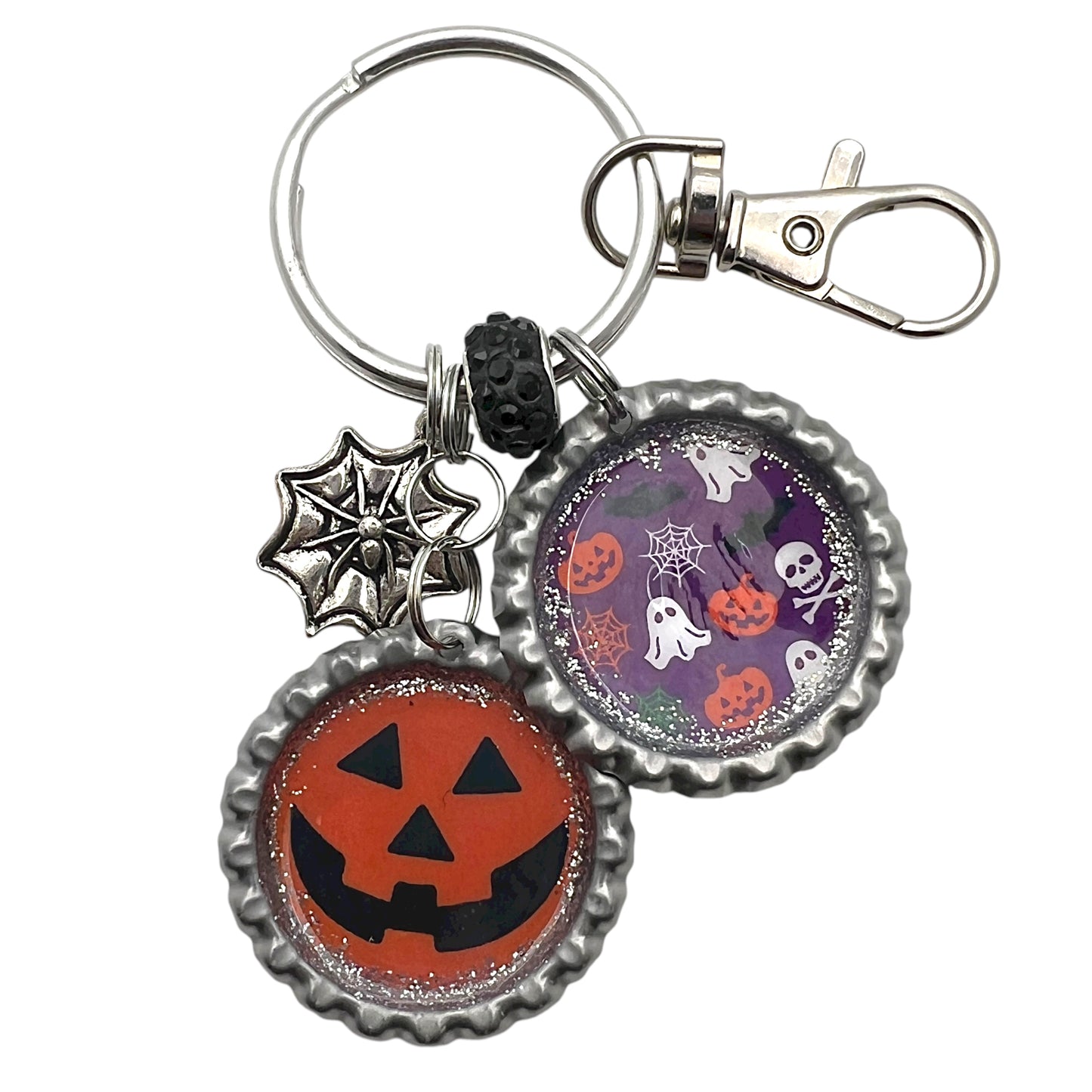 Halloween Bottle Cap Keychain