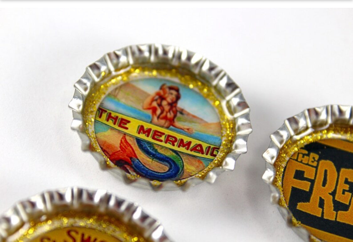 Vintage Circus Freaks Magnet Set