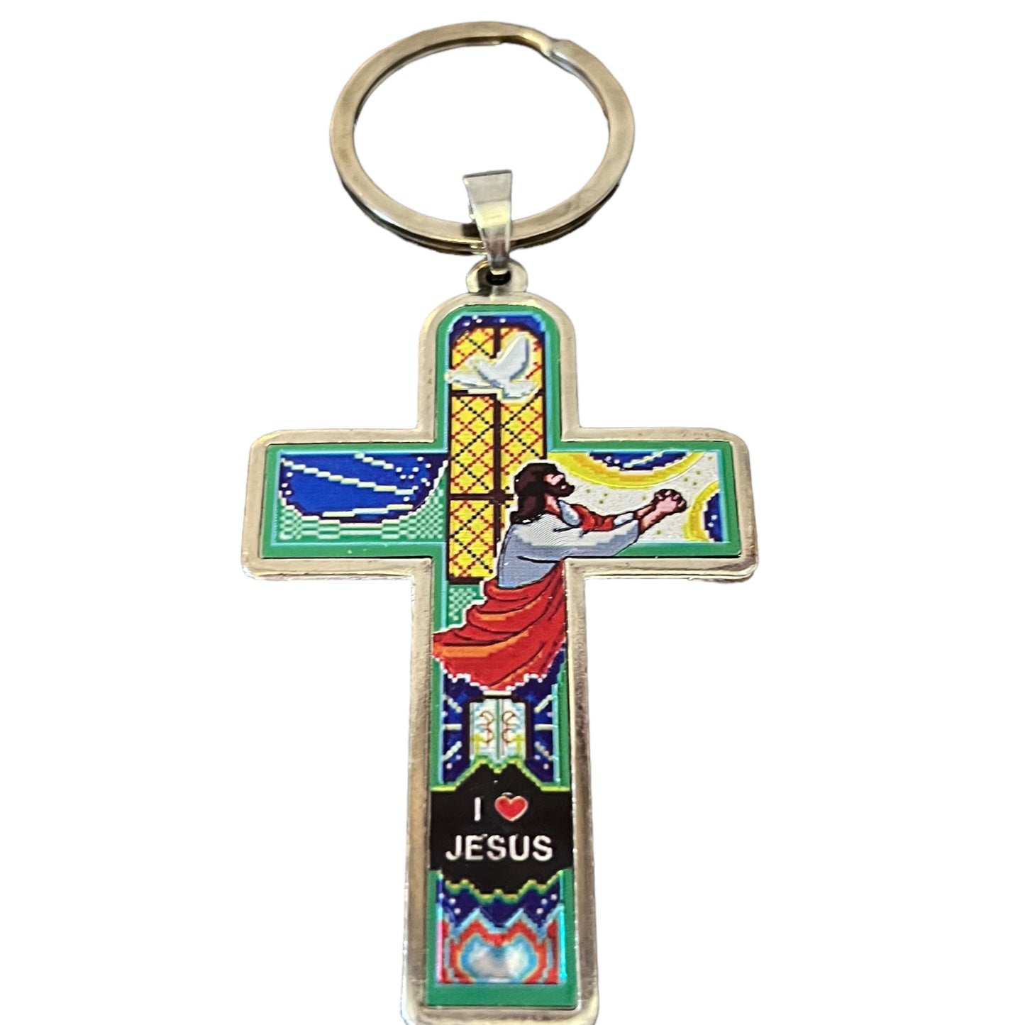 Religious Jesus Metal Keychain