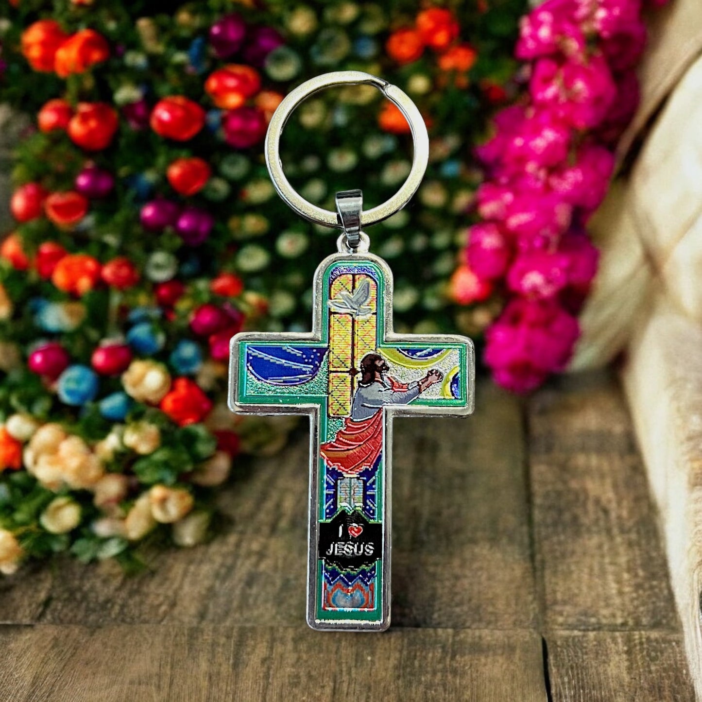 Religious Jesus Metal Keychain