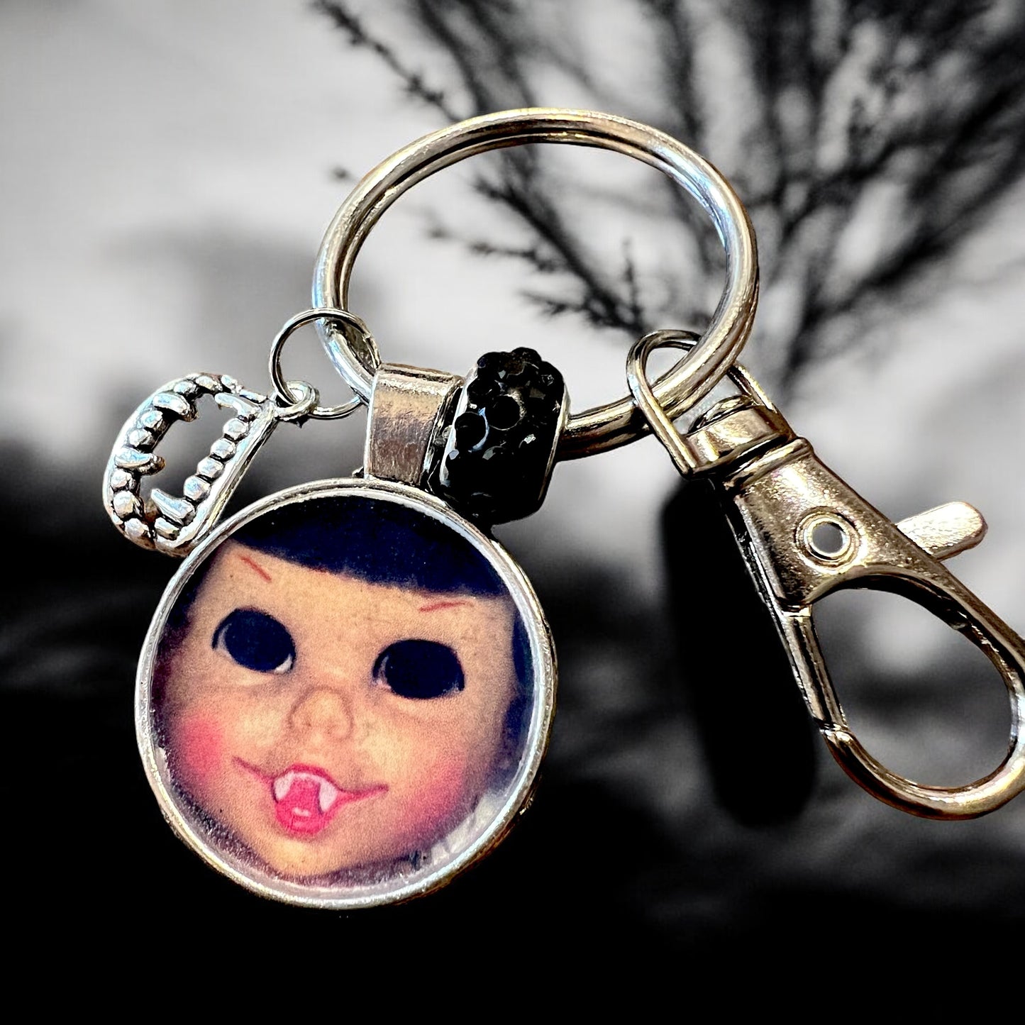 Creepy Vampire Doll Keychain