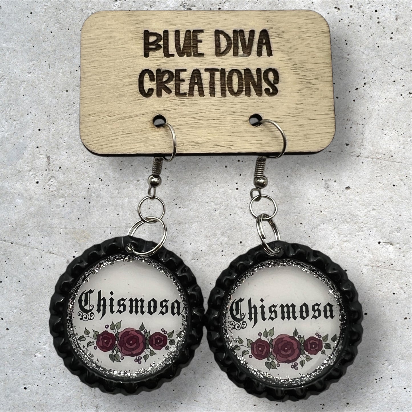 “Chismosa” Bottle Cap Earrings
