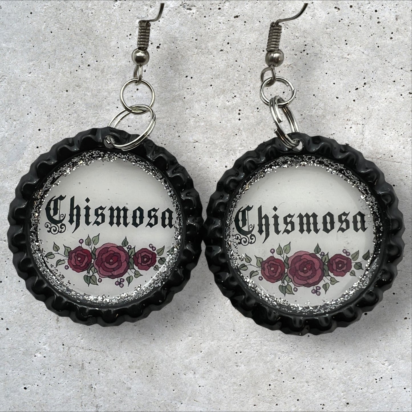 “Chismosa” Bottle Cap Earrings