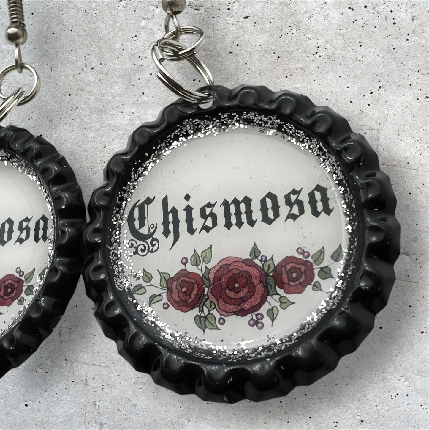 “Chismosa” Bottle Cap Earrings