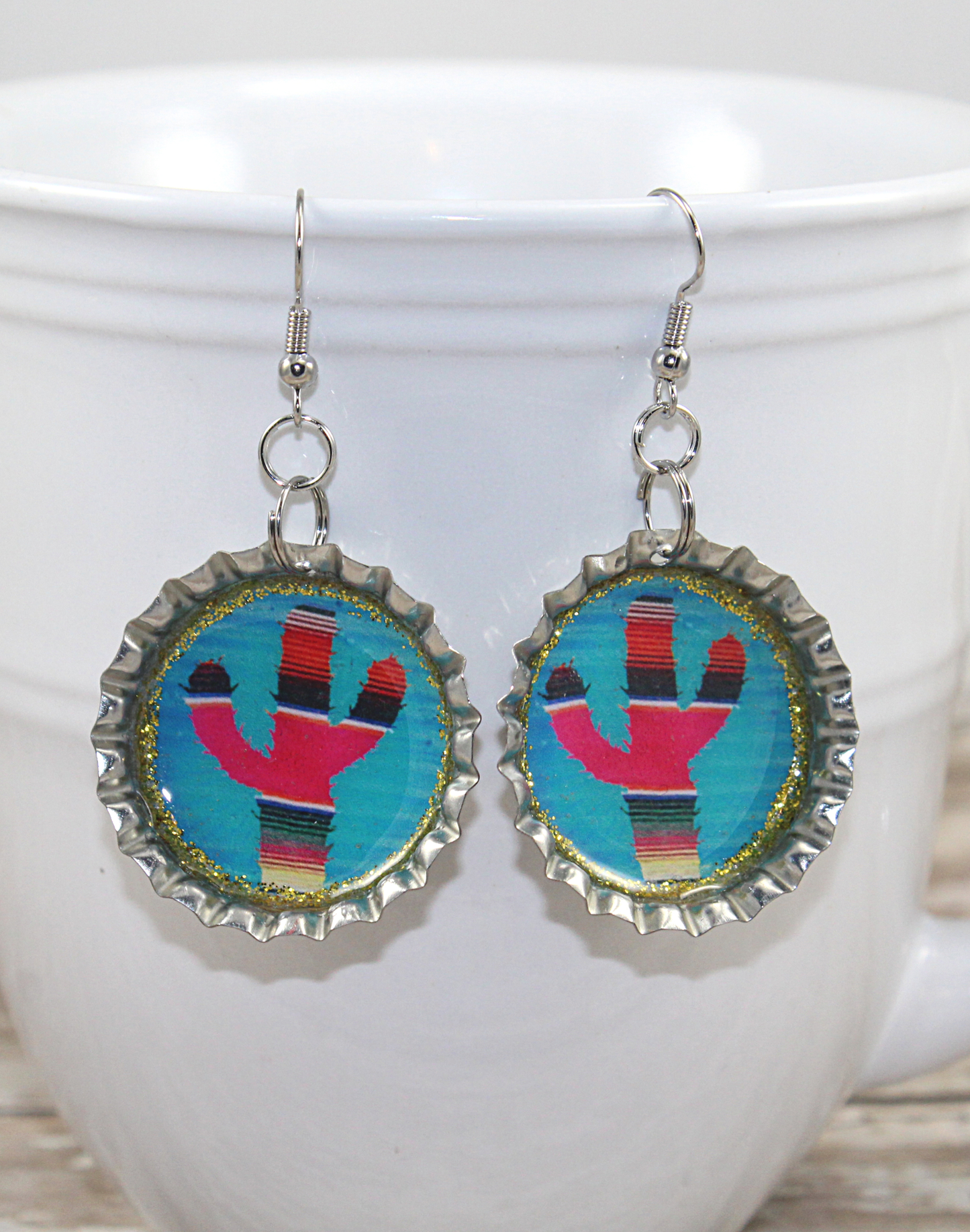 Sarape Cactus Earrings