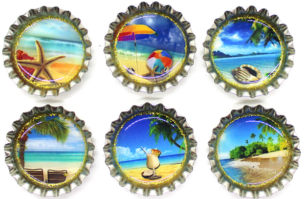 beach theme magnet set 