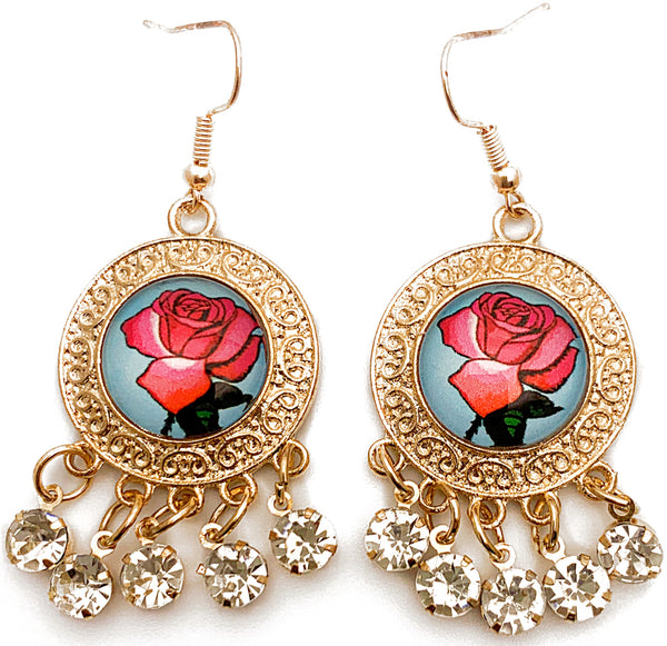 “La Rosa” Medallion Earrings