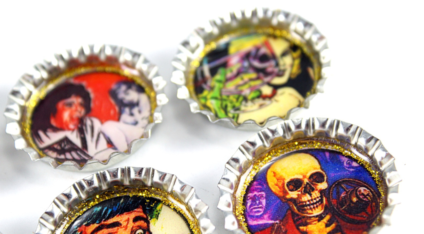 Vintage Retro Horror Movir Magnet Set