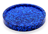 royal blue round glitter coaster 
