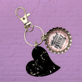 “Privacy is Overrated” Mom Bottle Cap Keychain