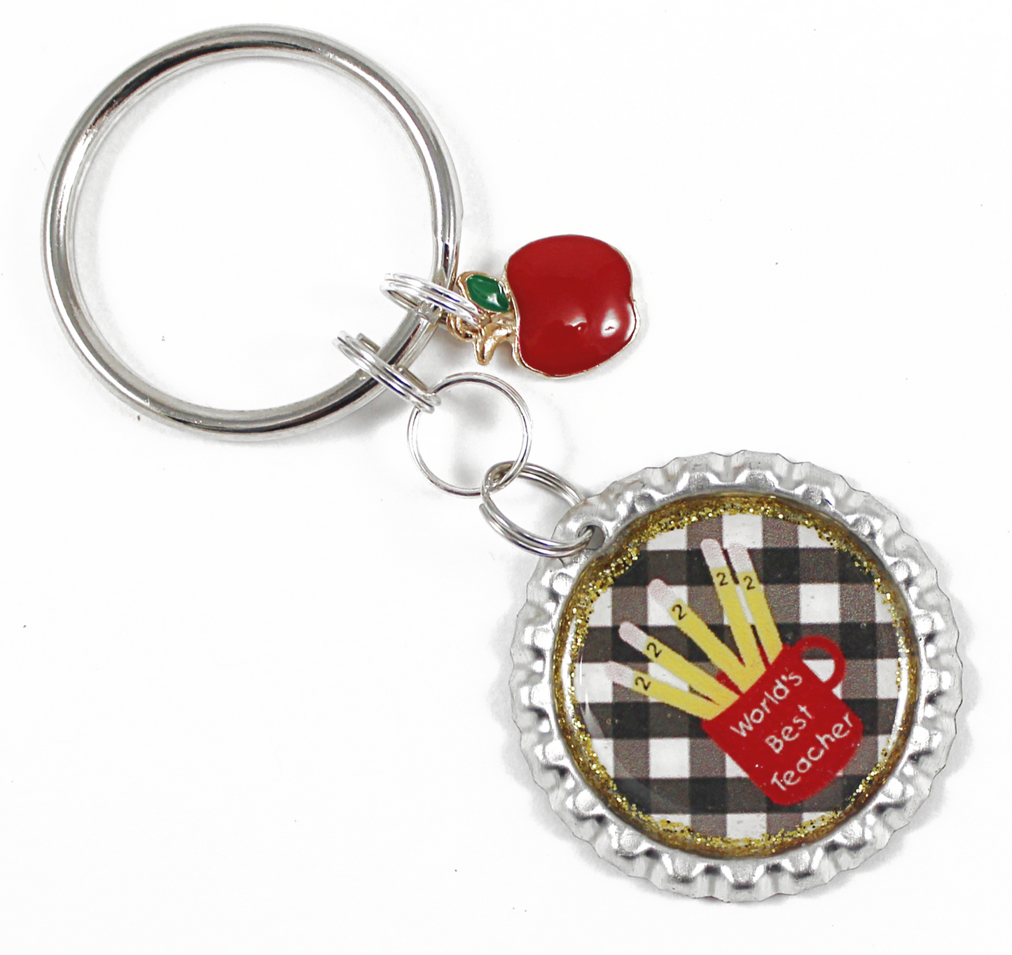 worlds best teacher keychain