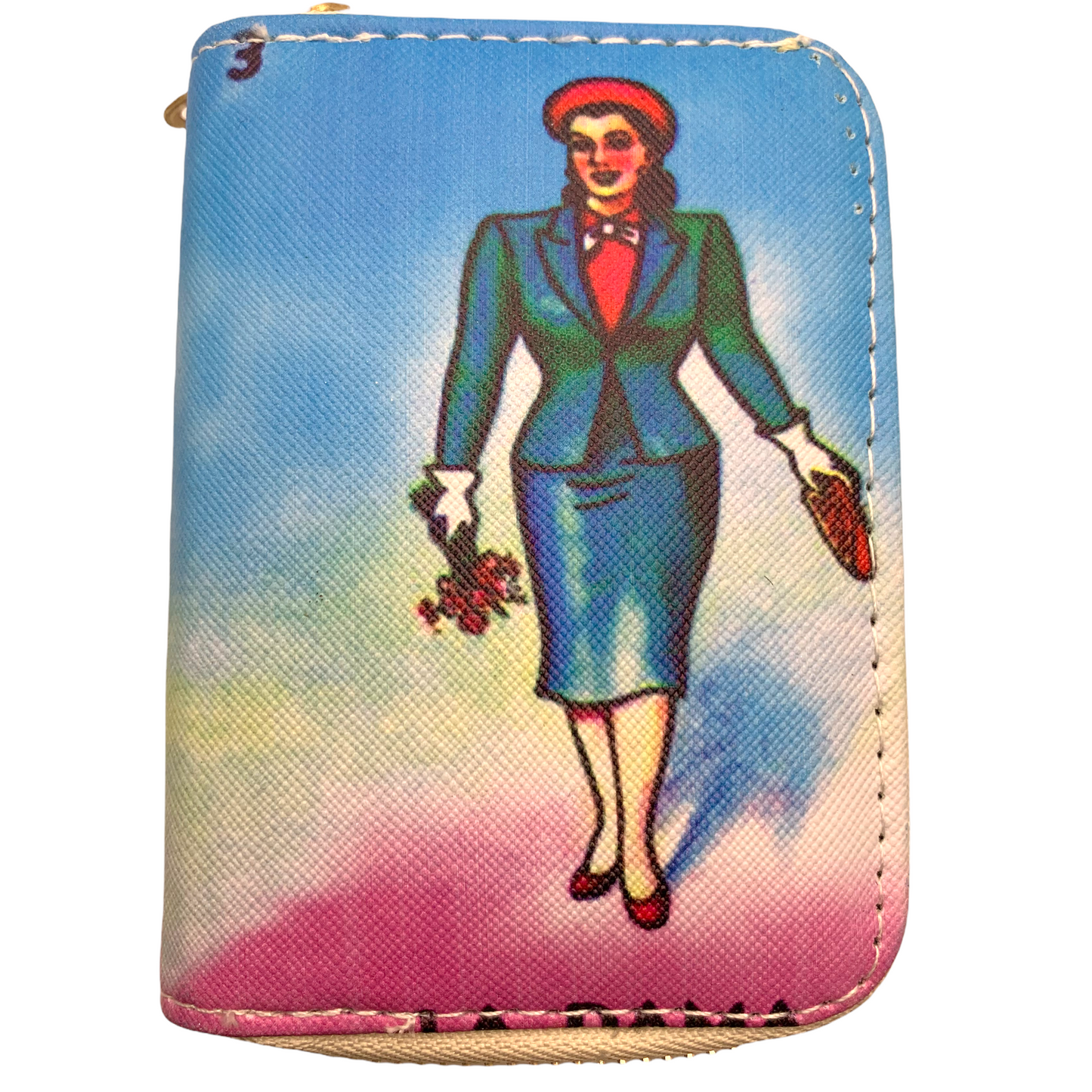 Mexican Loteria “La Dama” Mini Wallet