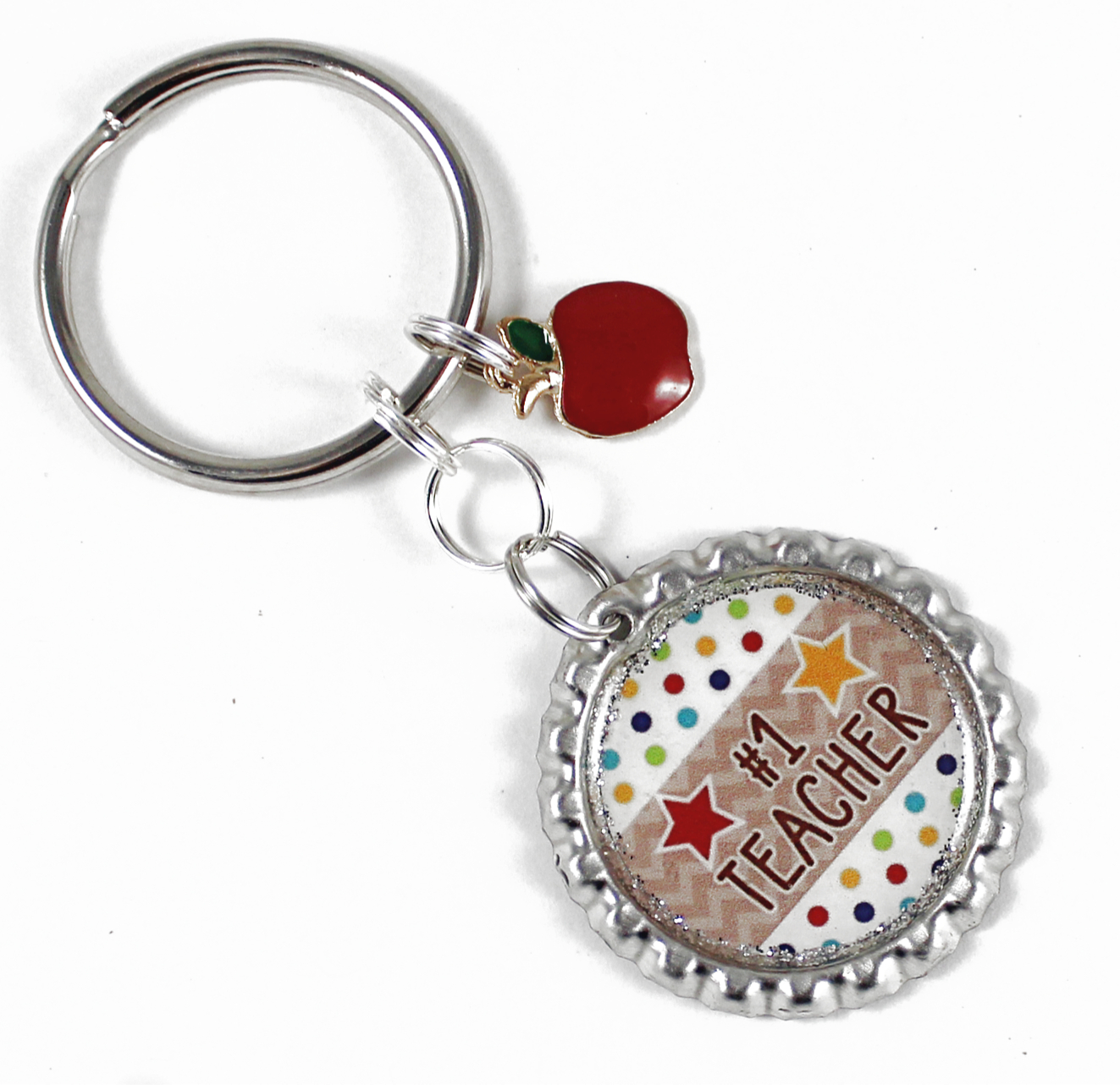 #1 teacher keychain