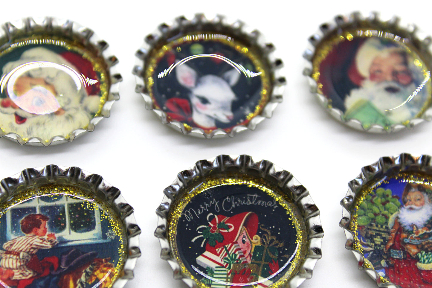Vintage Christmas Magnet Set