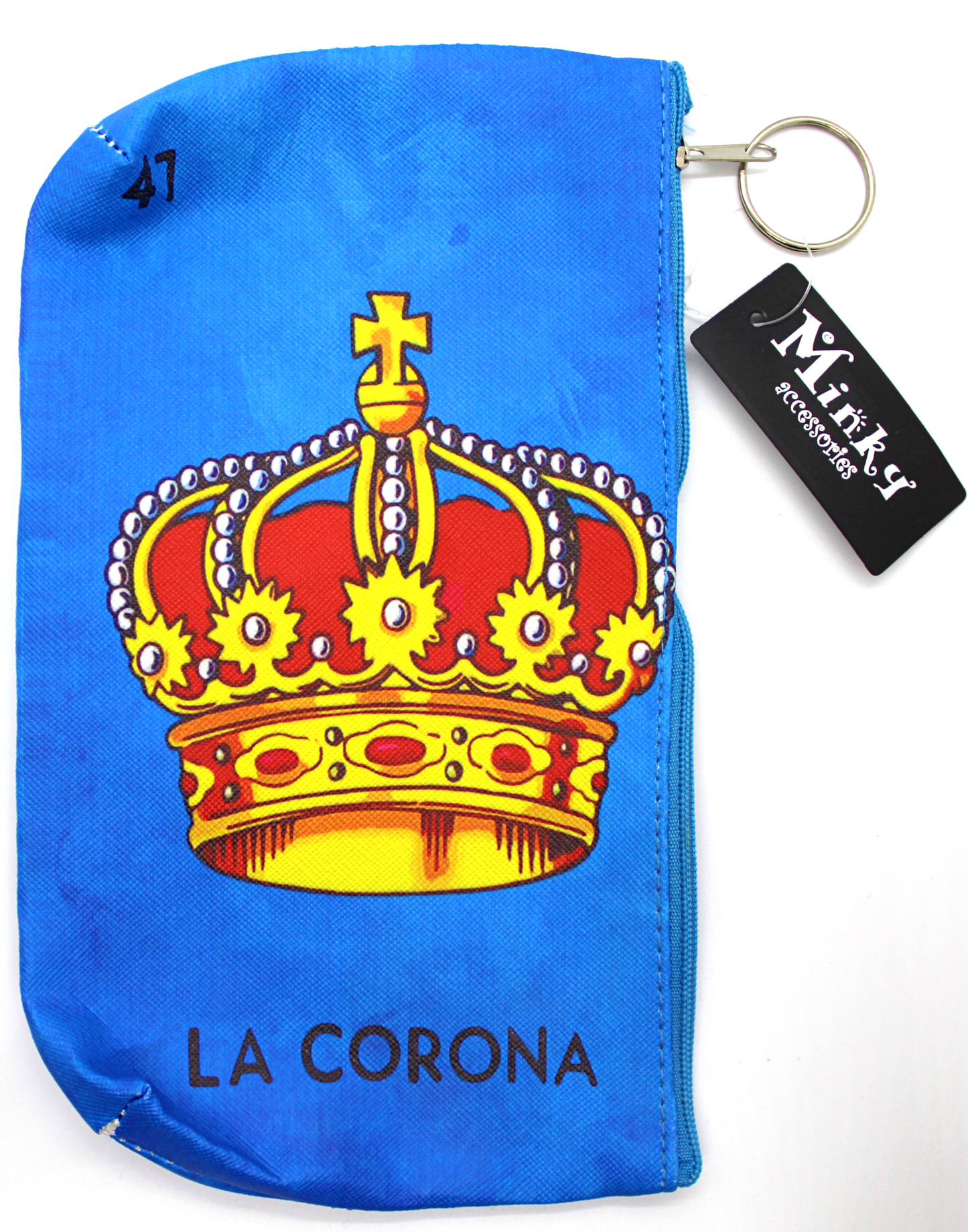 mexican loteria la corona zipper pouch