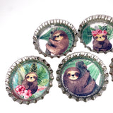 Watercolor Sloth Magnet Set