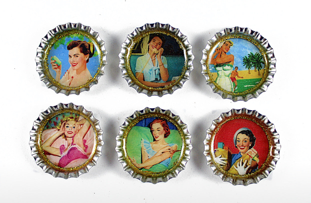 Retro 1950’s Housewife Magnet Set