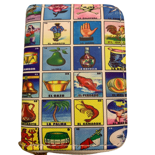 Mexican Loteria Collage Mini Wallet