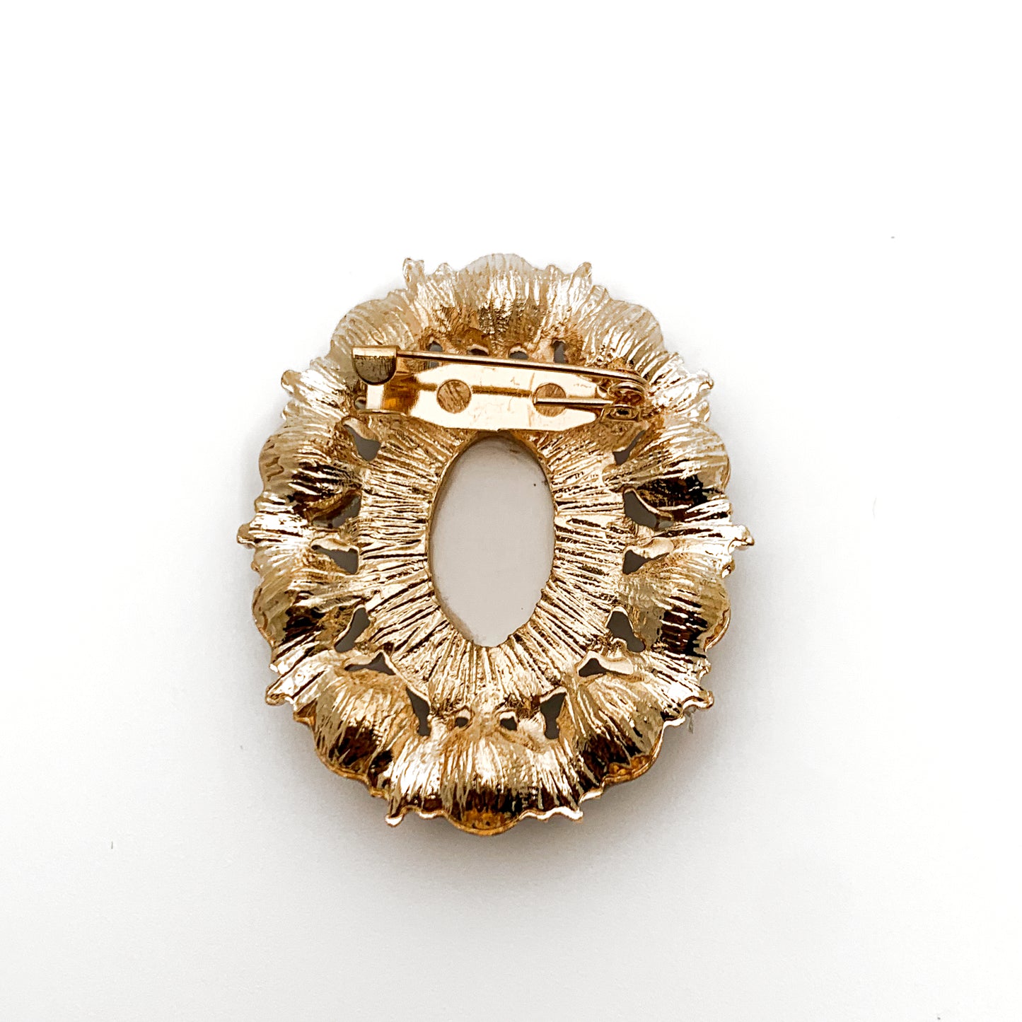 “Frida” Rhinestone Medallion Brooch #1