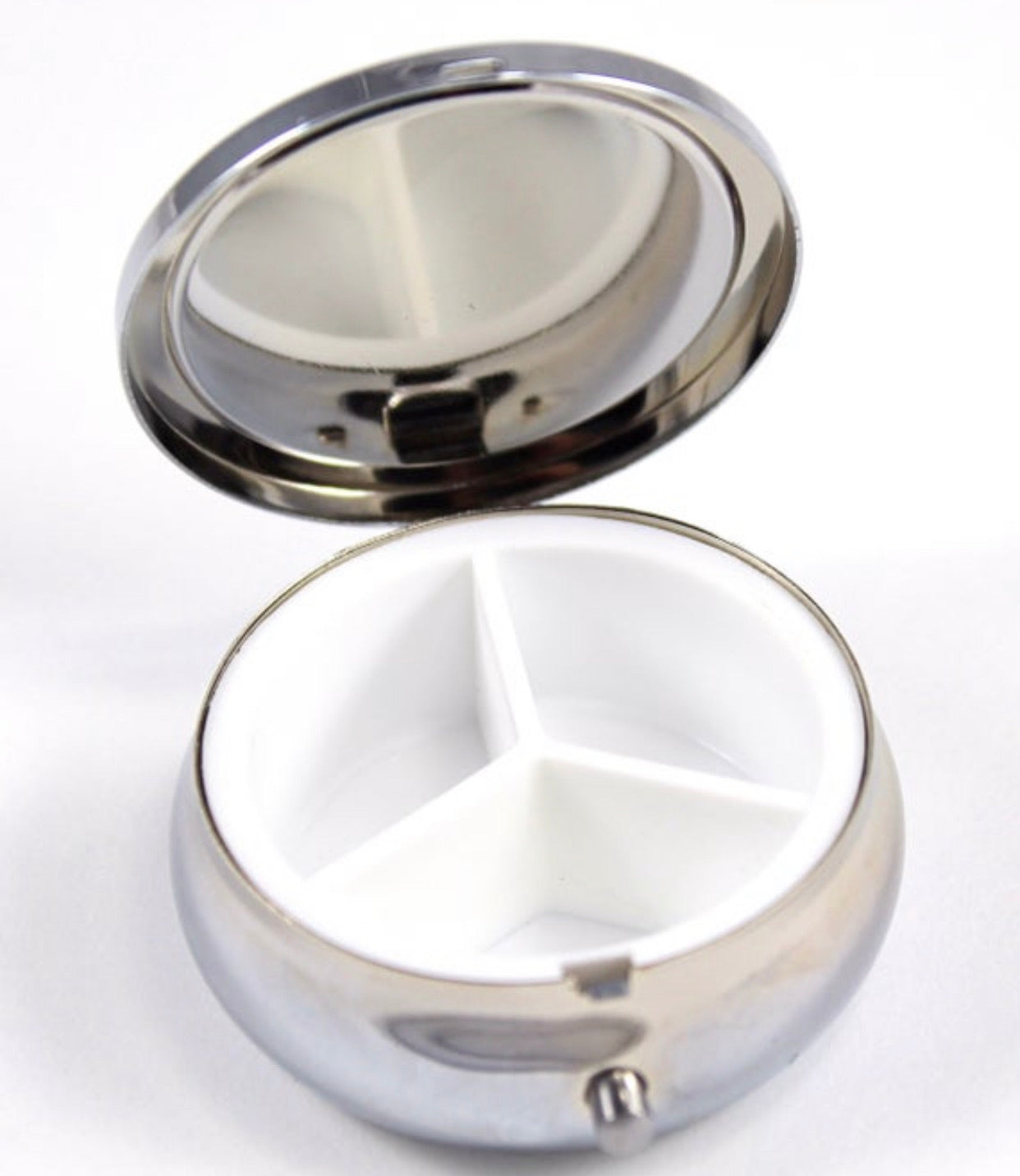 pill box trinket box vitamin holder 3 compartment