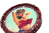 Sexy Cowgirl Glitter Resin Coaster