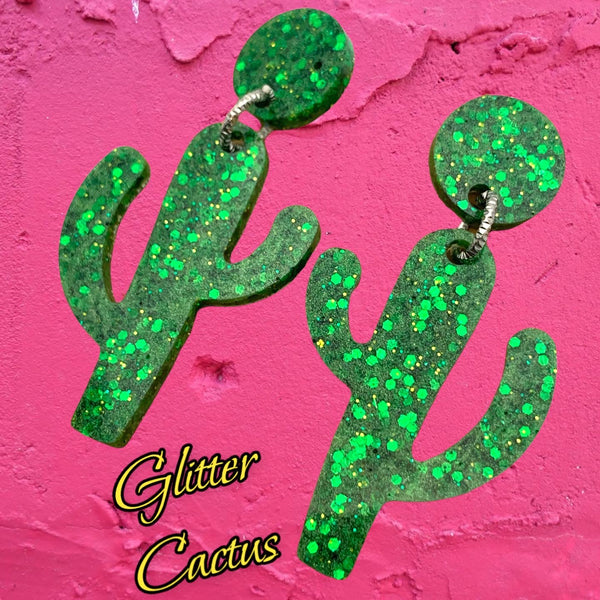 Cactus Resin Earrings