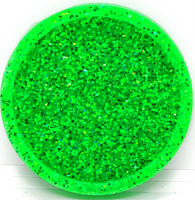 Small Neon Green Glitter Round Coaster