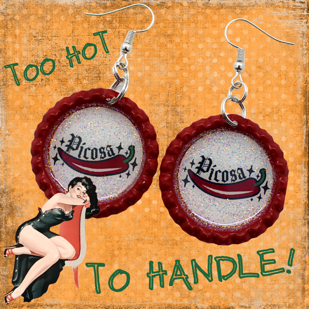 “Picosa” Bottle Cap Earrings