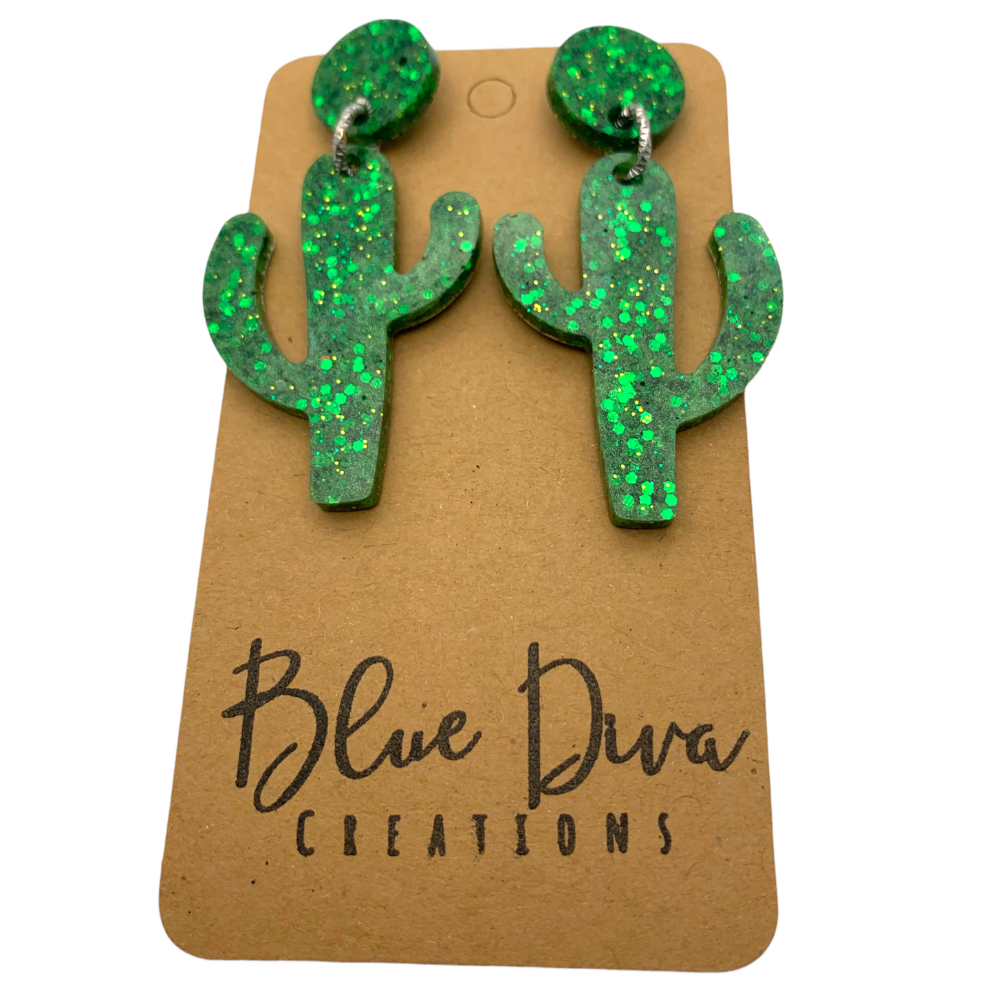 Cactus Resin Earrings