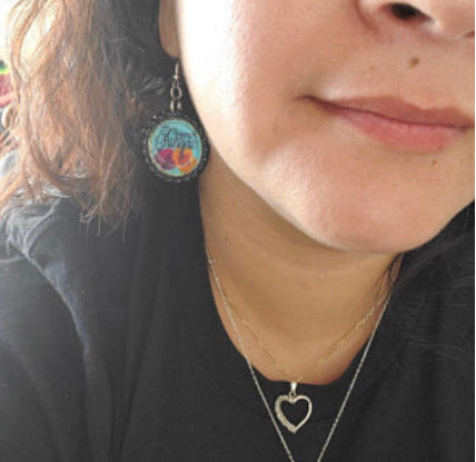 “Como Chingan” Bottle Cap Earrings