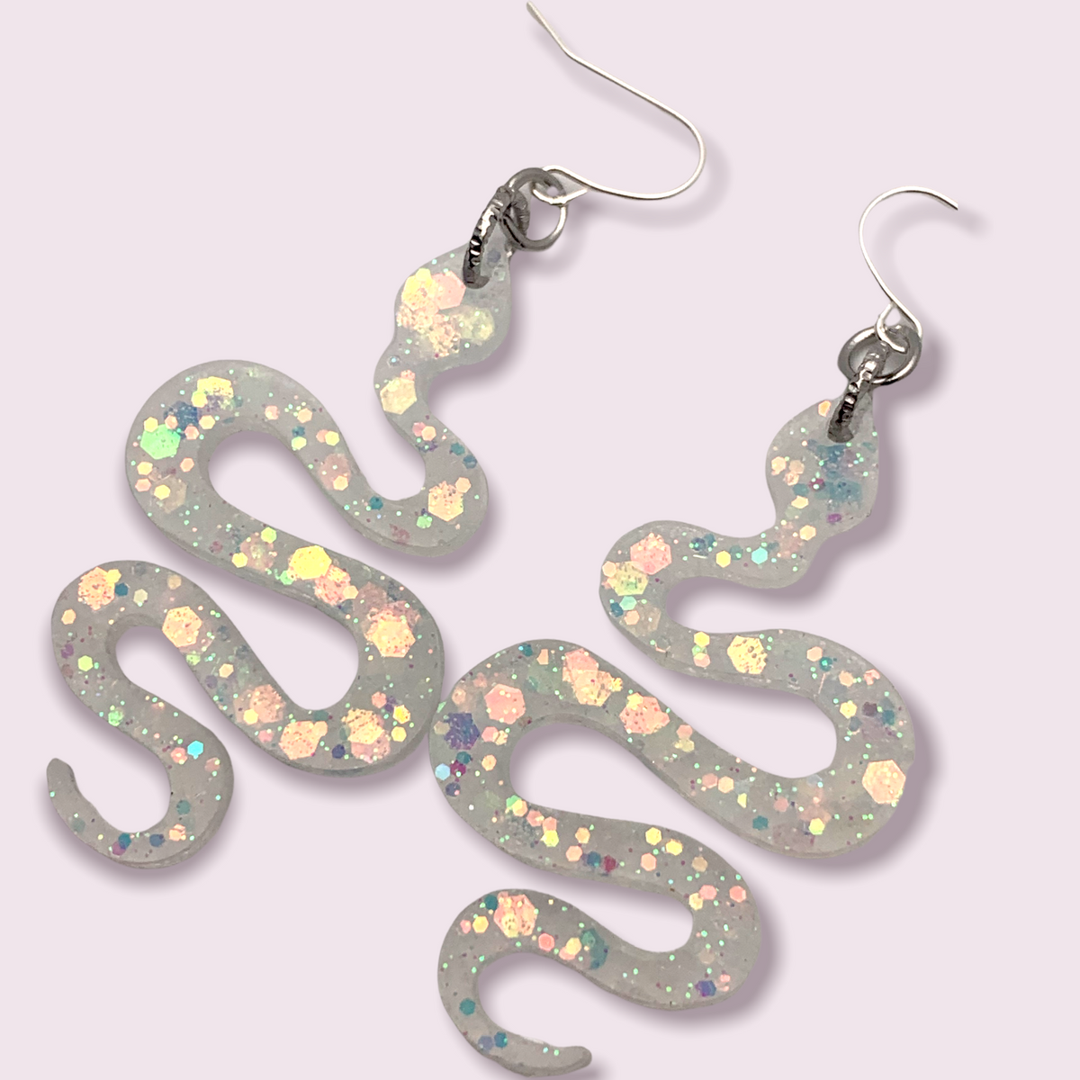 Resin snake online earrings