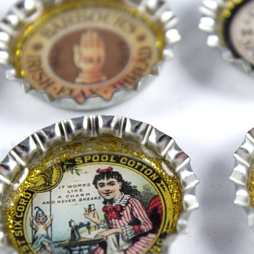 Vintage Spool Thread Magnet Set