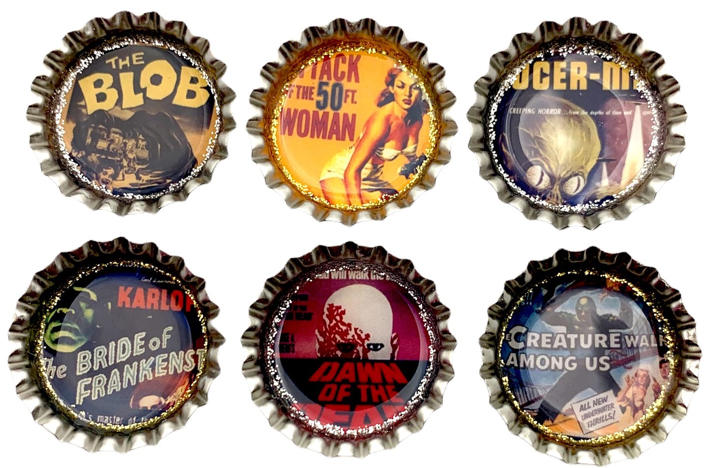 Vintage Horror Movie Magnet Set