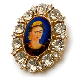 “Frida” Rhinestone Medallion Brooch #2