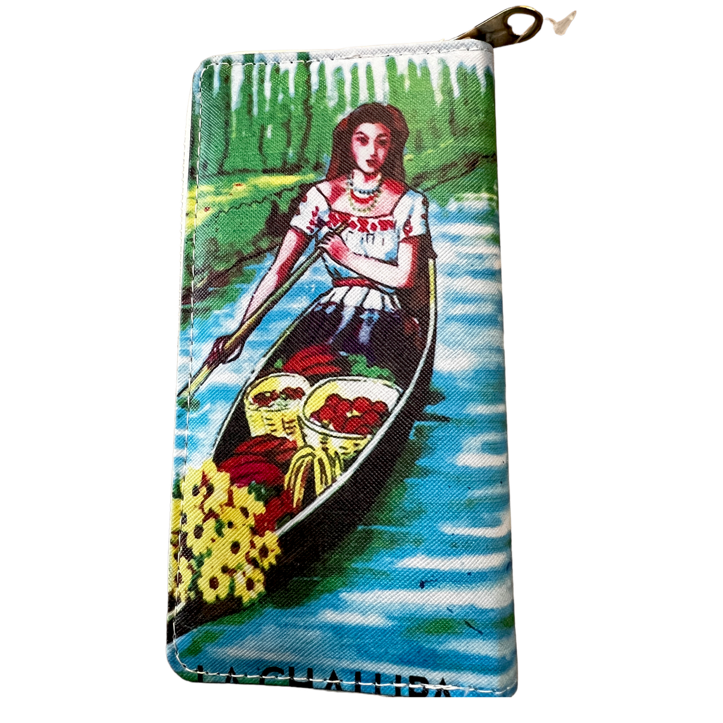 Mexican Loteria “La Chalupa” Zip Around Wallet
