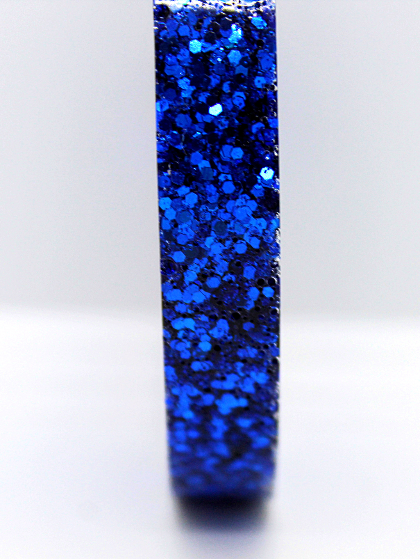 royal blue round glitter coaster