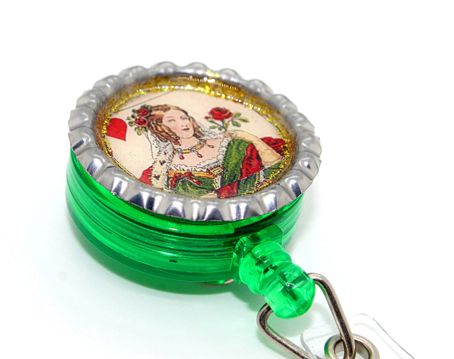 queen of hearts badge reel