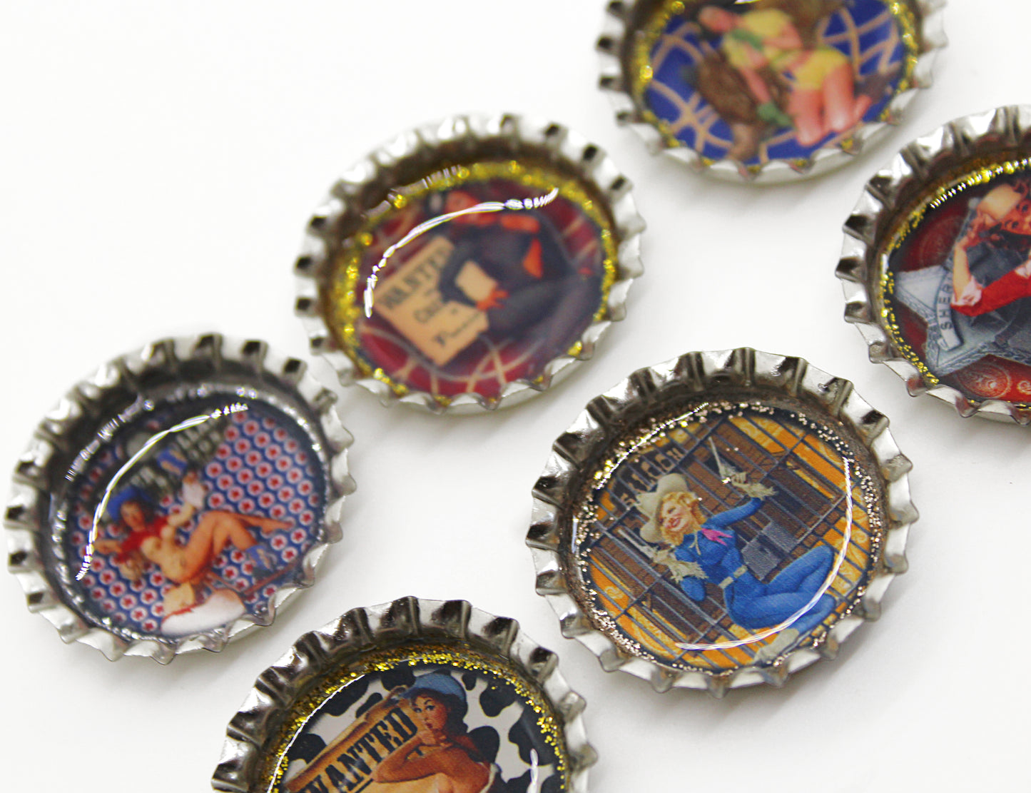Cowgirl Pinup Theme Magnet Set