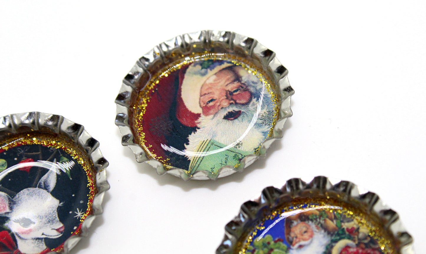 Vintage Christmas Magnet Set