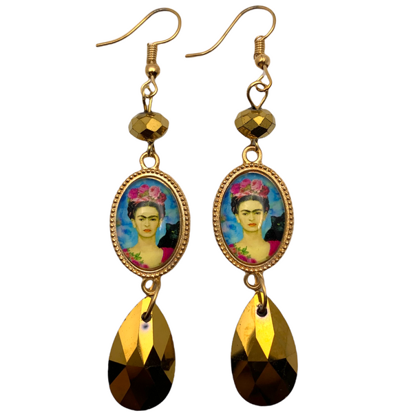 Gold “Frida” Teardrop Earrings