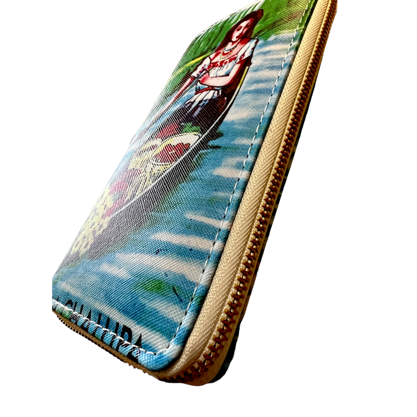 Mexican Loteria “La Chalupa” Zip Around Wallet